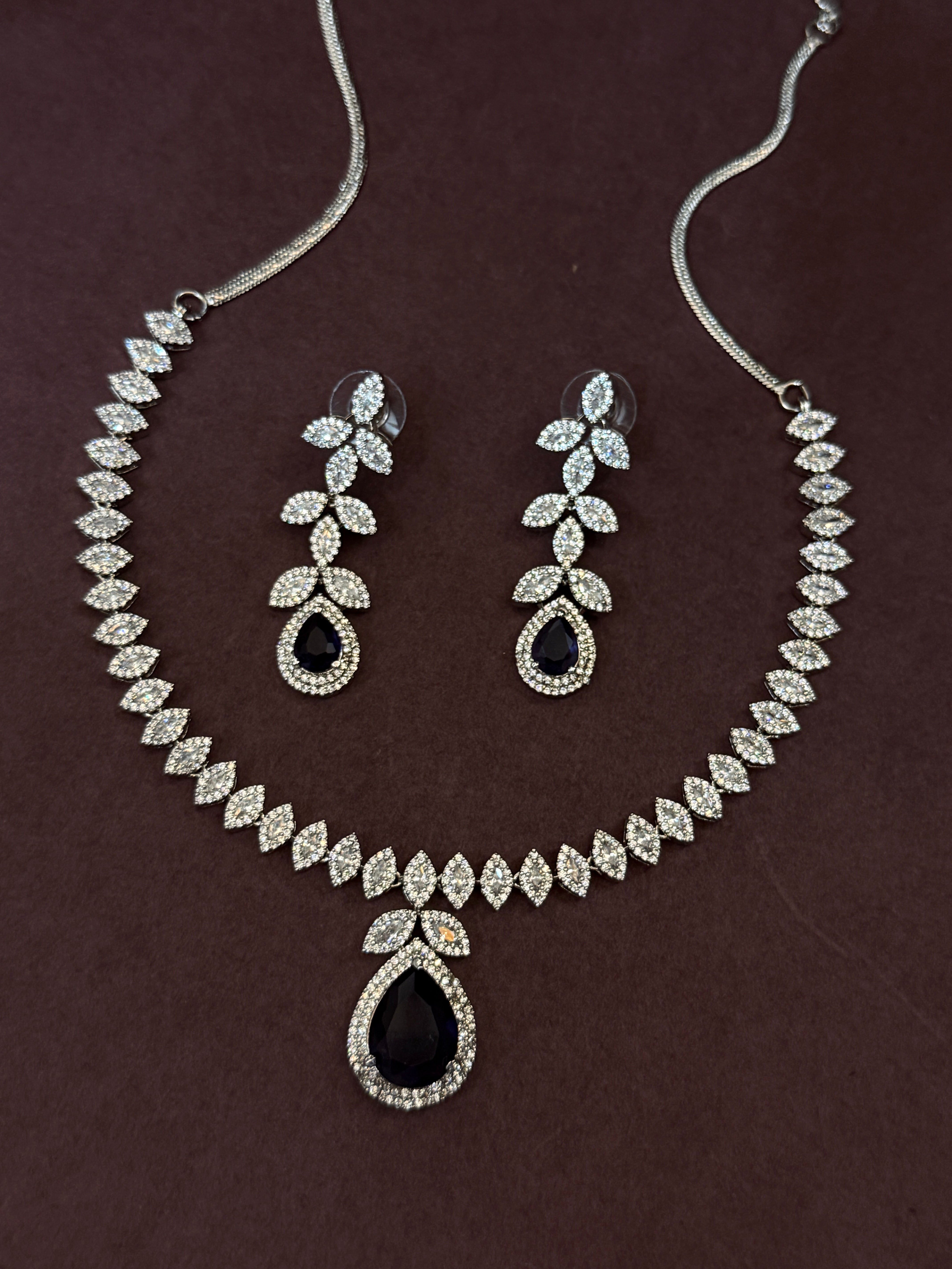 Luxury Purple Stone AD Set for Weddings & Parties